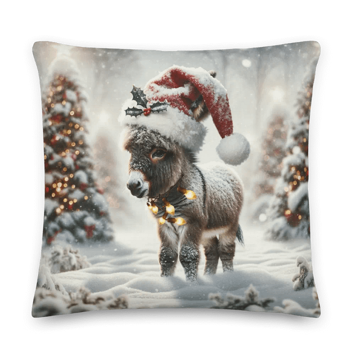 Festive Donkey Wonderland Premium Pillow product image (2)