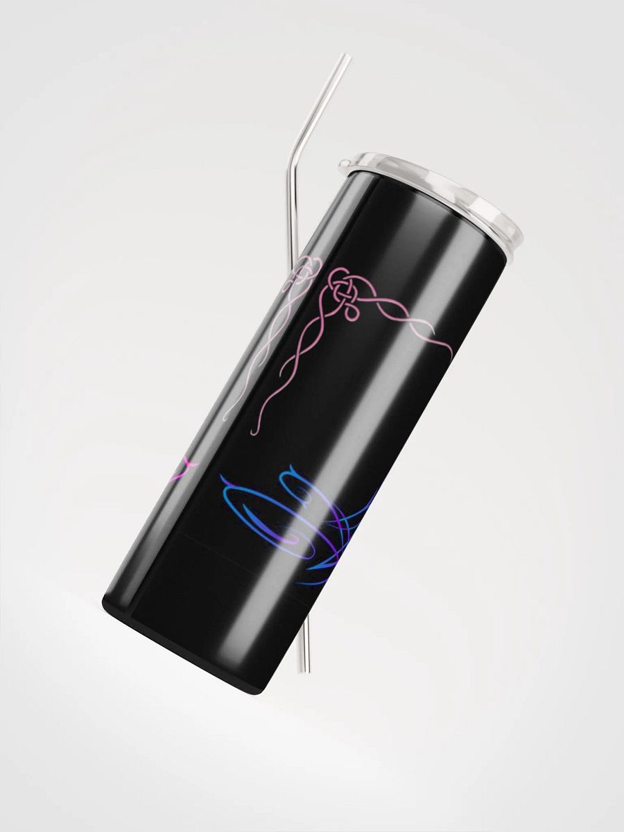 Blk & Pnk Tumbler with Straw product image (4)