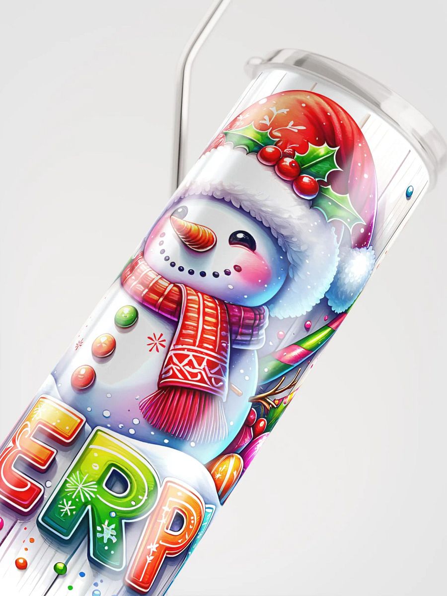Cheerful Holiday Snowman Stainless Steel Tumbler product image (8)