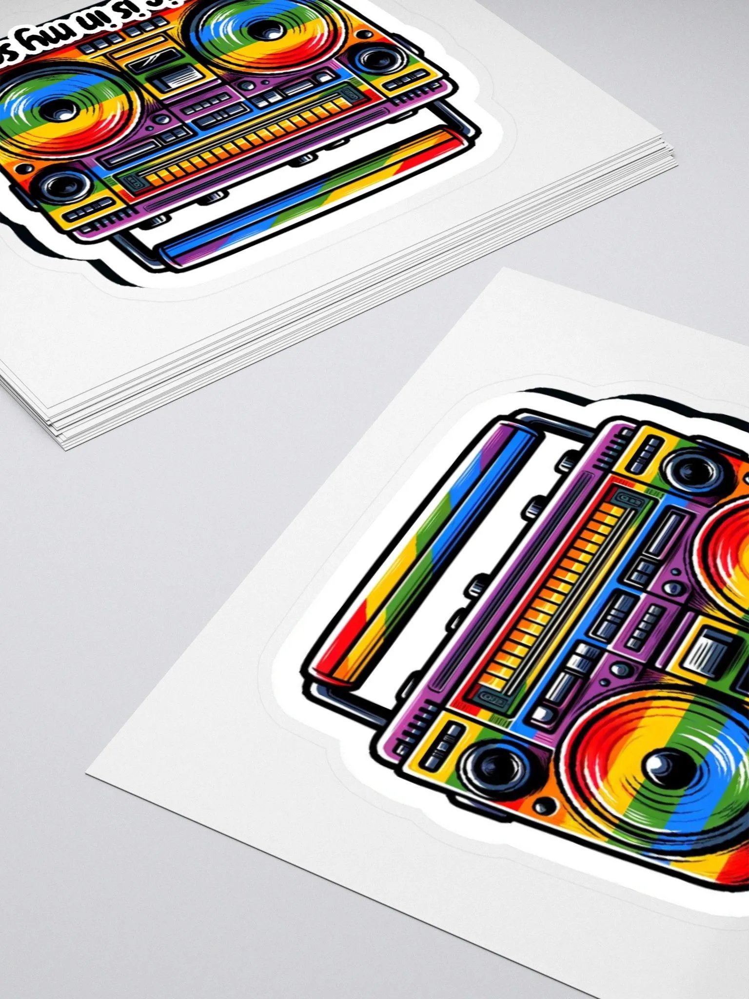 Musical Soul Sticker-Music Lover Sticker-Rainbow Style product image (11)