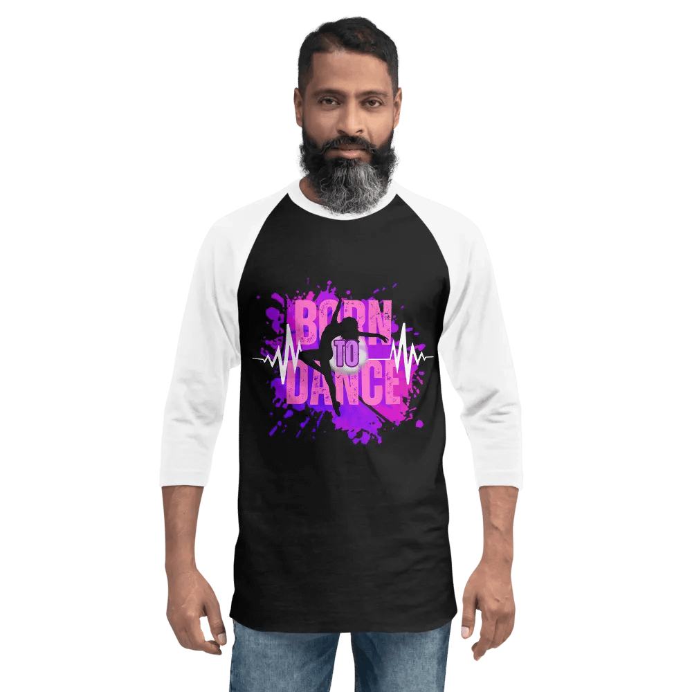 Born to Dance her Silhouette Dynamo Raglan Two Color Tee product image (6)