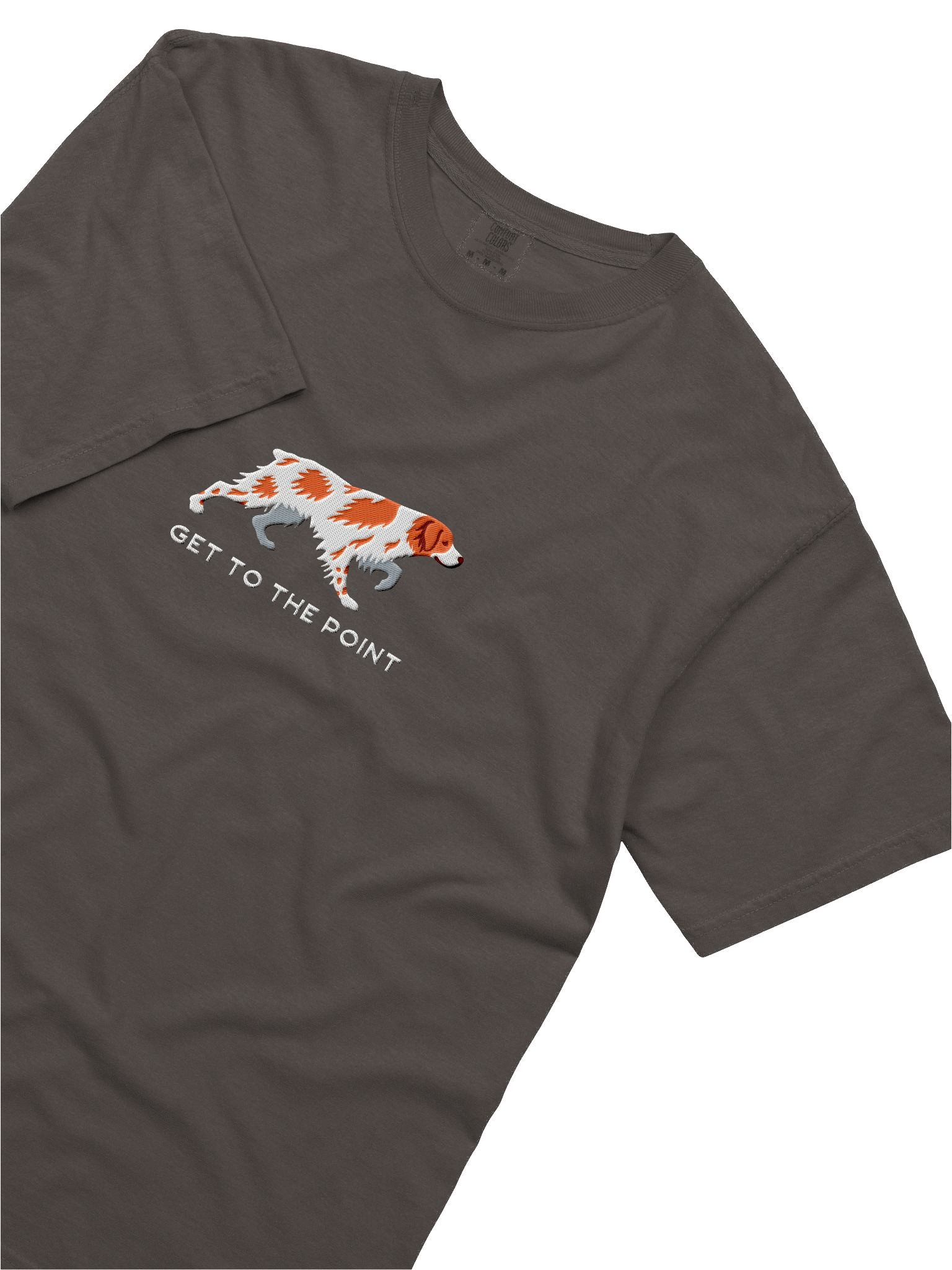 Get to the Point T-Shirt(Embroidered) of a Brittany Spaniel(Orange & White) product image (27)