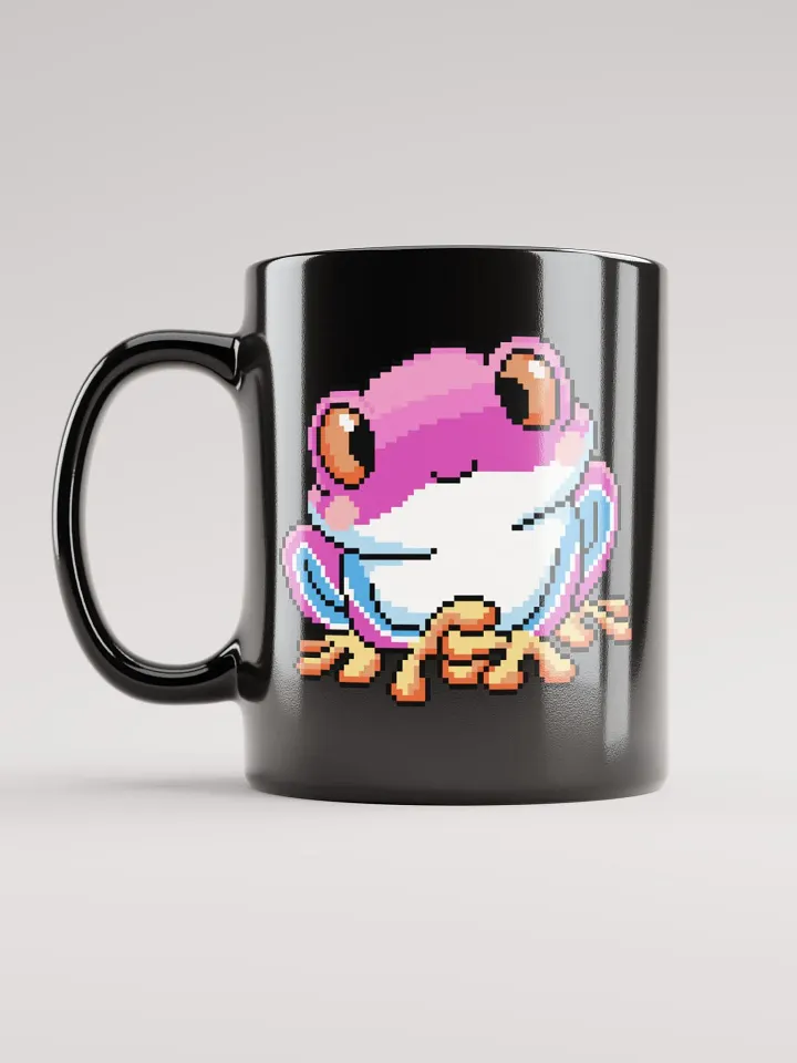 Pink Rip the Frog Black Glossy Mug product image (1)