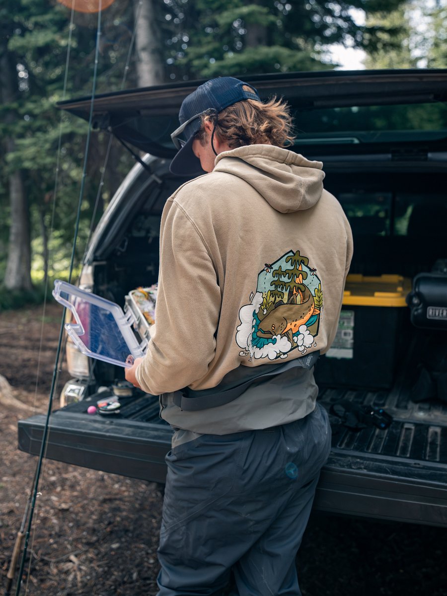 Bull Trout Woods Hoodie (Charcoal Logo) product image (12)