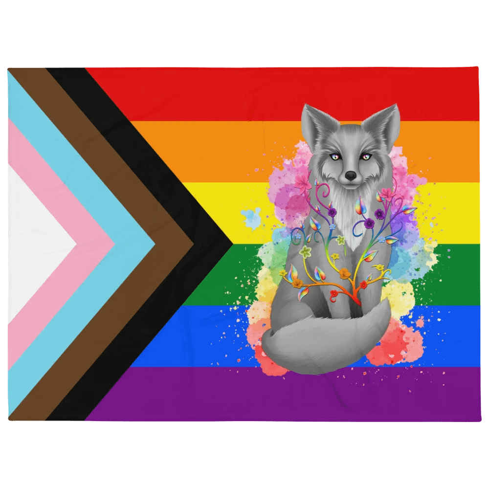 Progress Pride Fox Blanket (2023) product image (1)