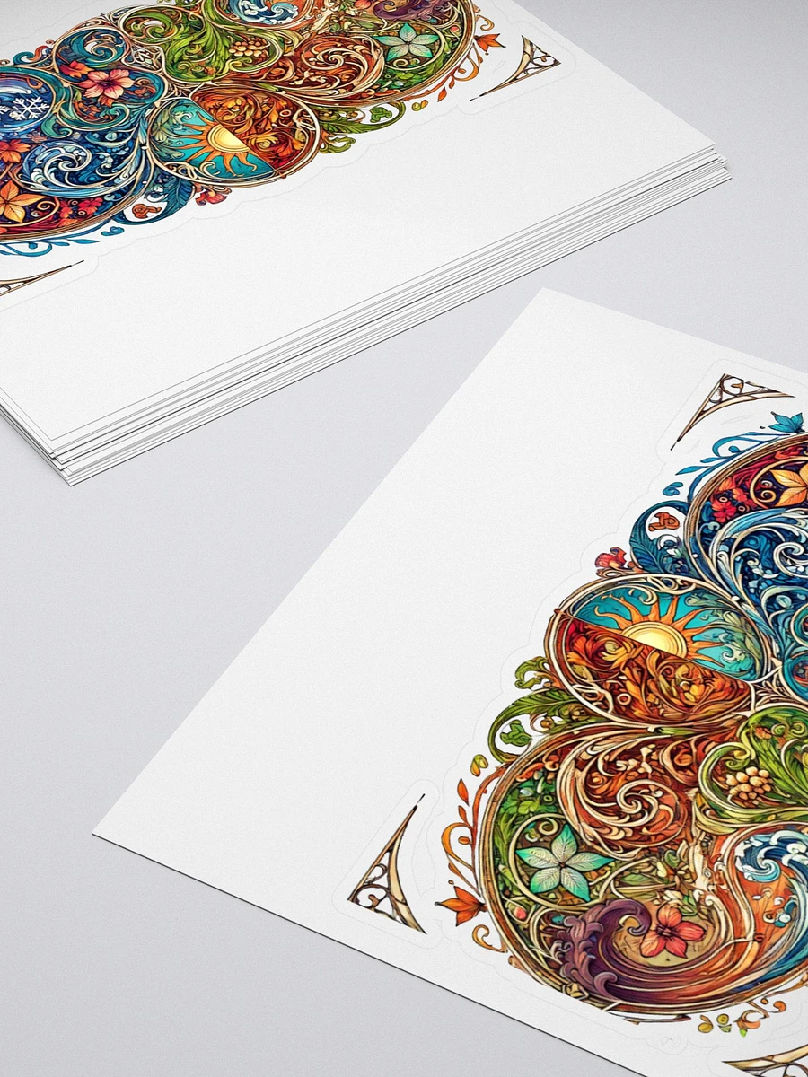 Art Nouveau Four Seasons Vinyl Sticker – Timeless Elegance in Every Season product image (14)