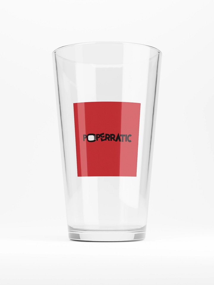 Poperratic Red Logo Pint Glass product image (1)