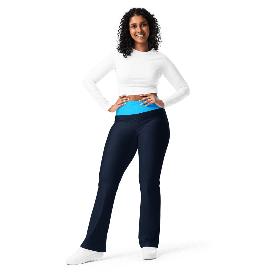 Blue Block Flare Sweatpants product image (2)