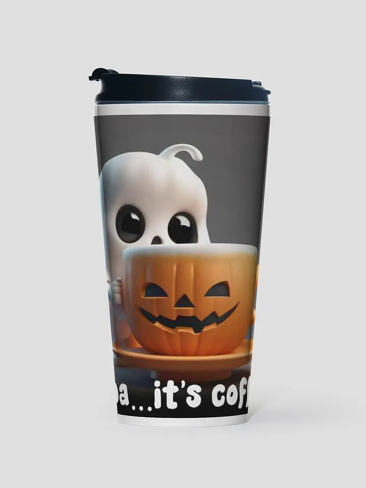 Spooky Coffee Ghost Stainless Steel Travel Mug product image (1)