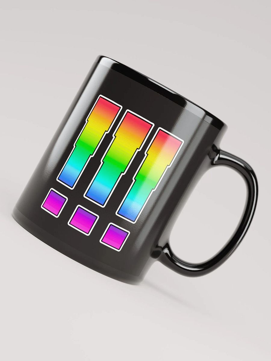 Rainbow !!! Mug in Black product image (8)