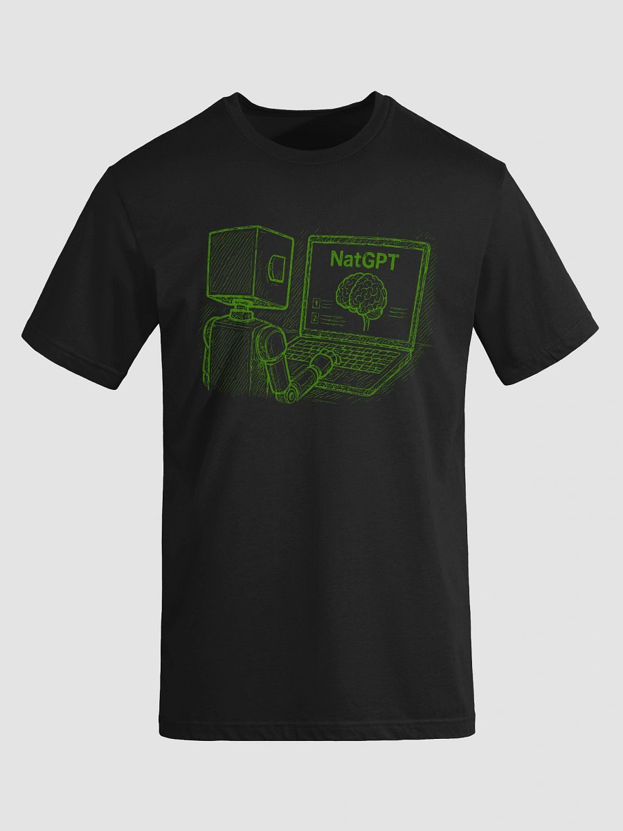 NatGPT: Check important info shirt - Black Tee product image (8)