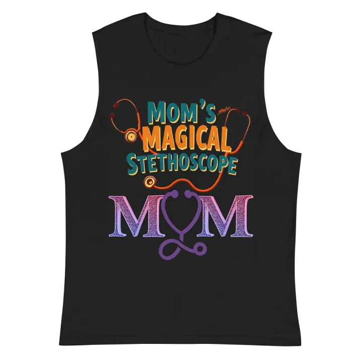 Mom's Magical Stethoscope Glittery Tank product image (3)