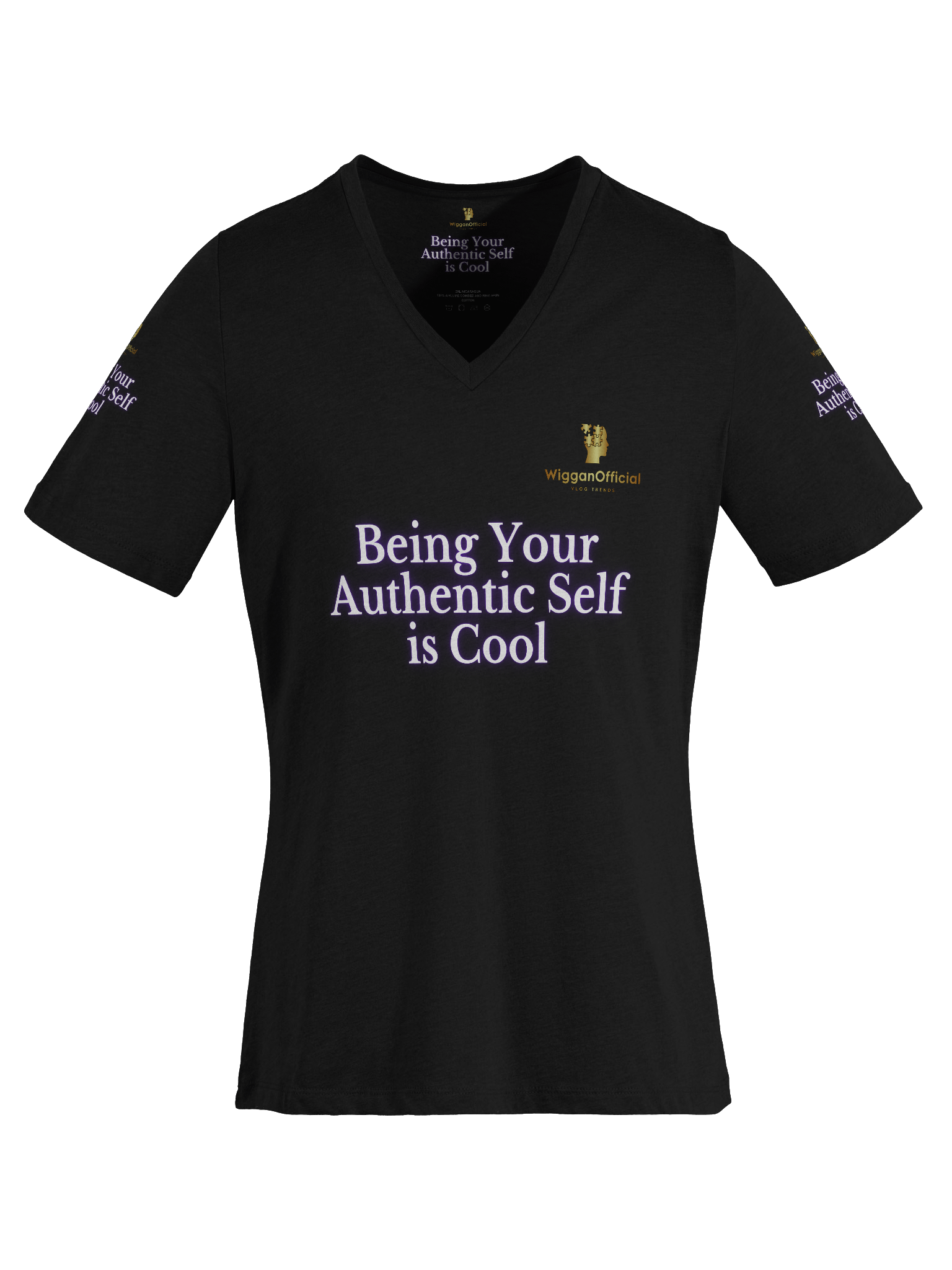 WigganOfficial "Being Your Authentic Self Is Cool" V-Neck T-Shirt. product image (40)