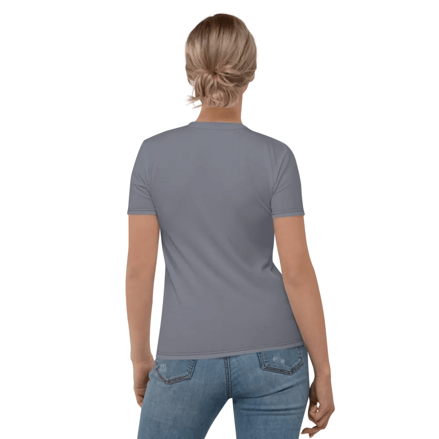 Plain Cool Medium Gray Light Summer Women's Crewneck Polyester Heavyweight Premium T-Shirt by Treasure Pie product image (4)