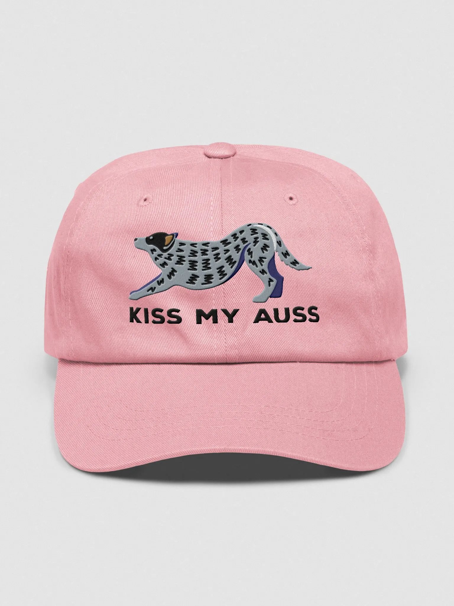 Kiss My Auss Classic Dad Hat(Embroidered) of an Australian Cattle Dog(Blue Heeler 2) product image (17)