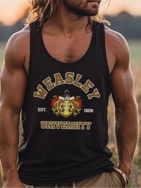 Weasley University Collegiate Tank Top Vintage Varsity Style product image (7)