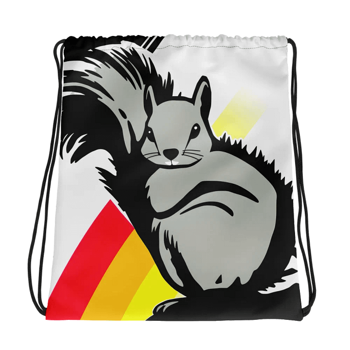 Sleek Squirrel Stripes Drawstring Bag product image (1)