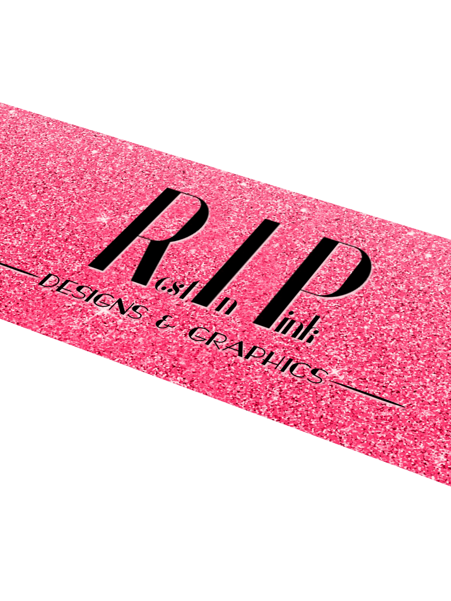 RIP Minimalist Dark Glitter Logo Bumper Sticker product image (4)