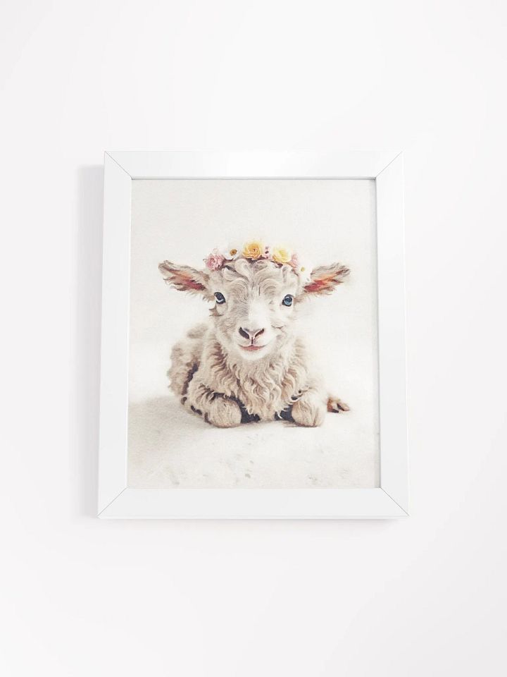 Floral Crowned Lamb Framed Poster product image (1)