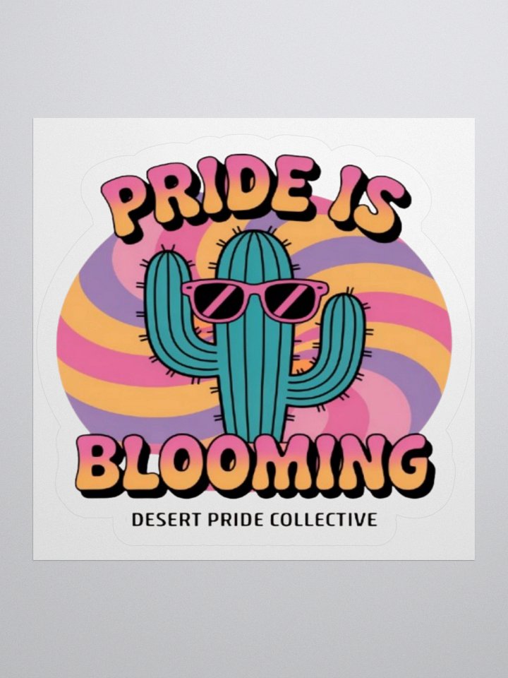Exclusive "Pride is Blooming" Desert Cactus Sticker by TDS Music - Celebrate LGBTQ+ Pride product image (1)