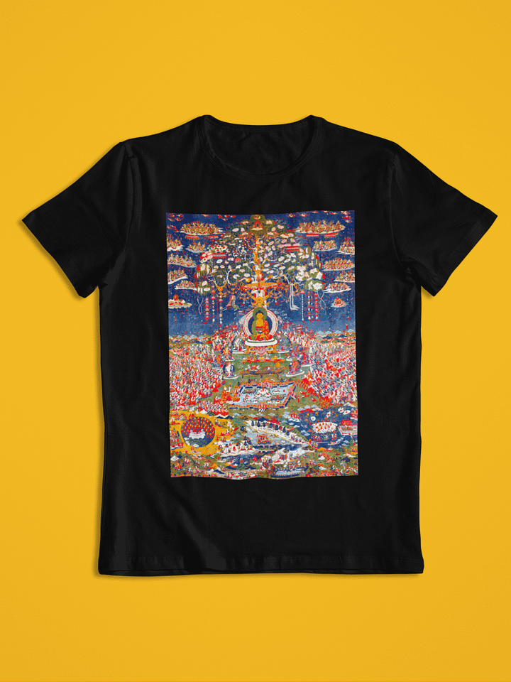 Amitabha Buddha Traditional Thangka Art T-Shirt product image (1)