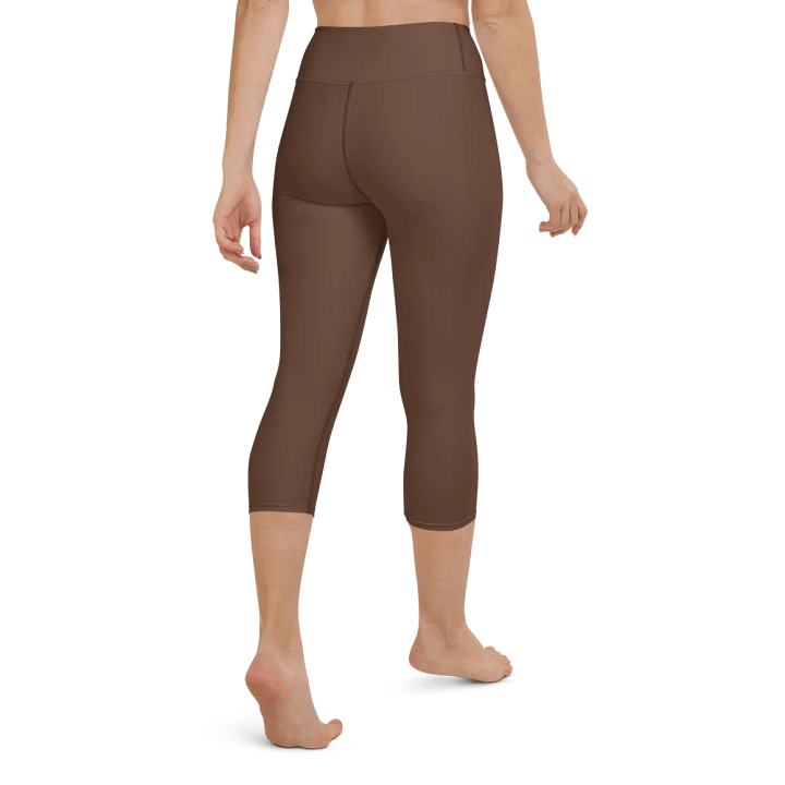 Elegant Brown Yoga Capri Leggings product image (2)