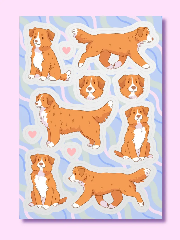 Nova Scotia Duck Tolling Retriever - Dog Illustration Sticker Sheet product image (1)
