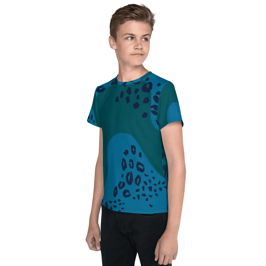 Dynamic Teal Youth T-Shirt product image (3)