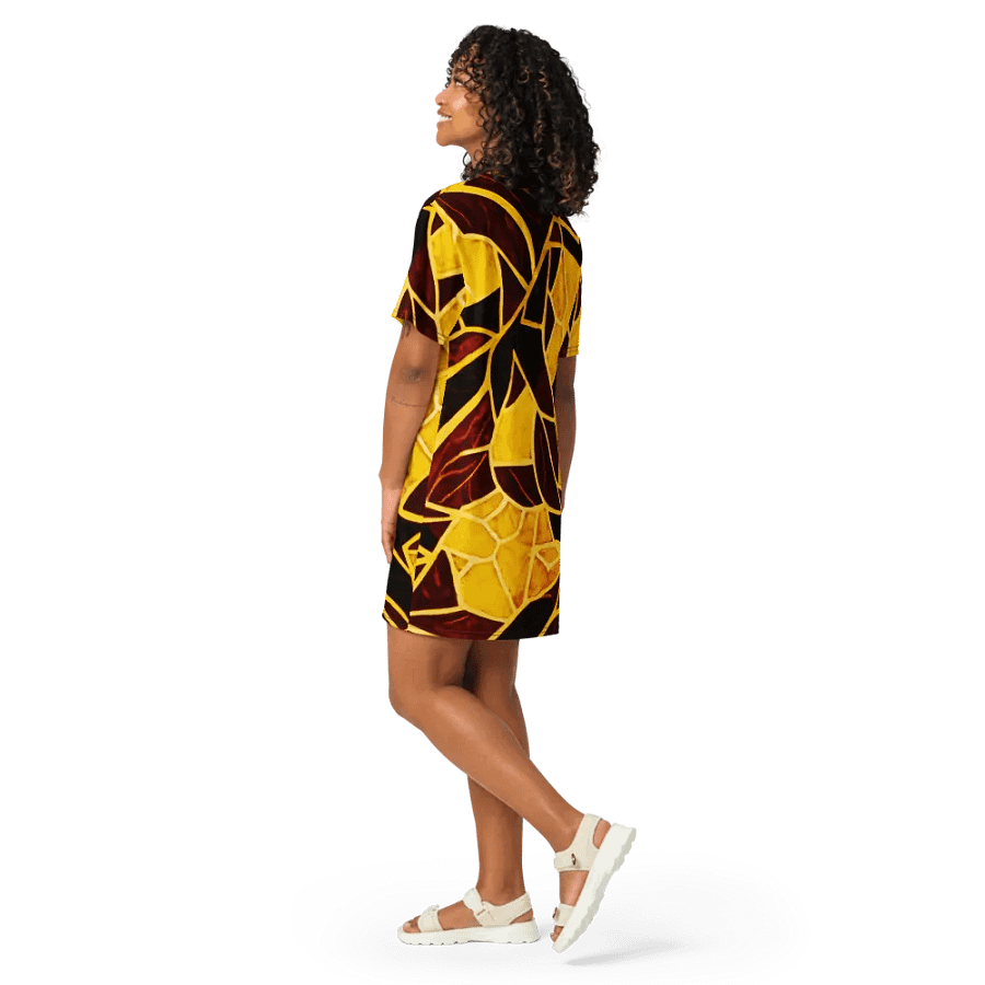 Abstract Leaves T Shirt Dress product image (12)