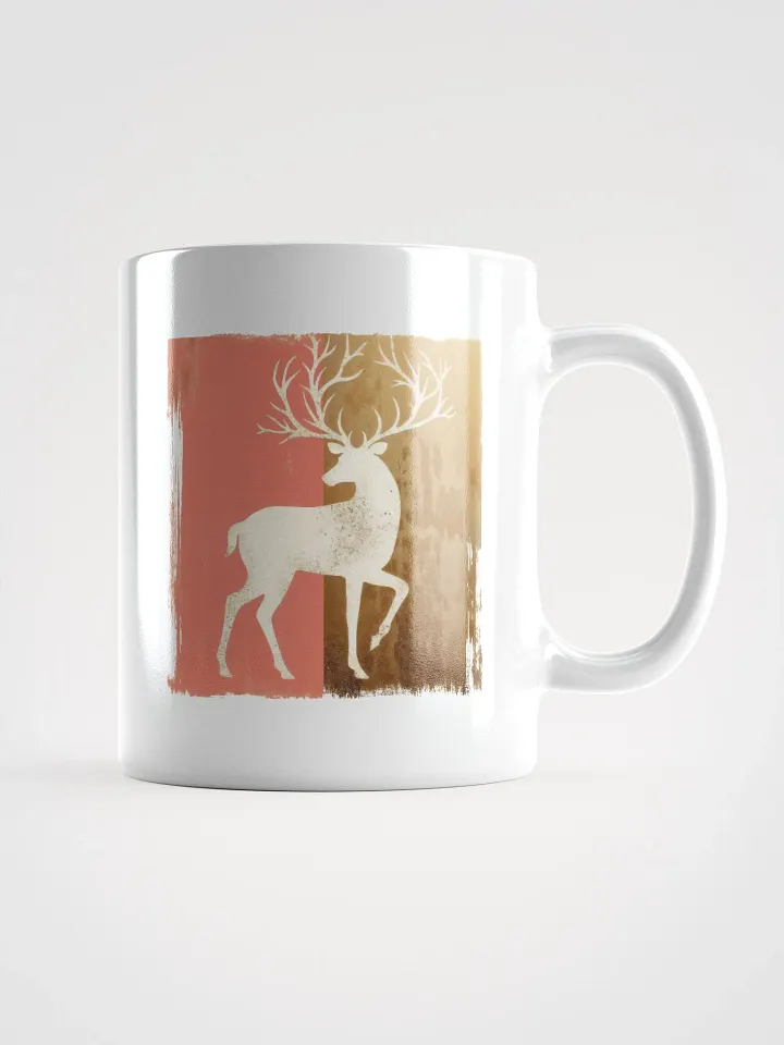 Holiday reindeer charm -white mug product image (1)