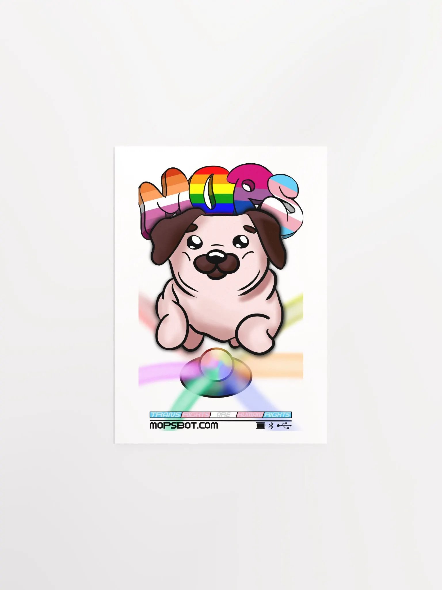 MopsBot Trans Poster - No Frame product image (2)