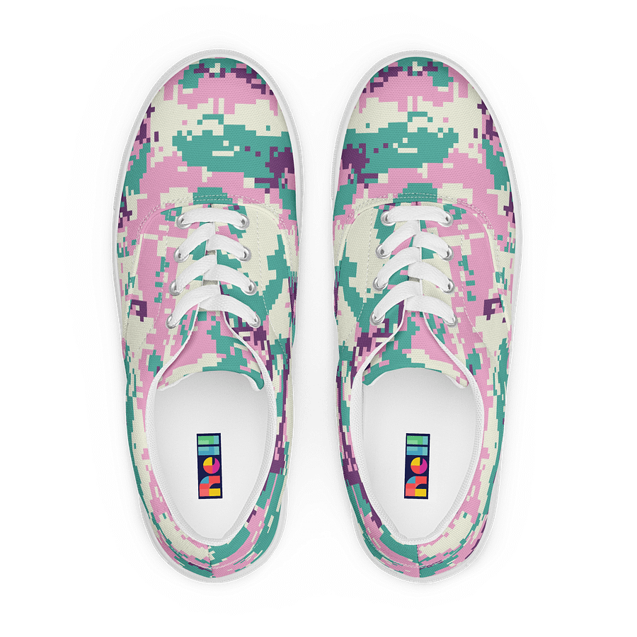 Pixel Pink Camo Lace-Up Sneakers product image (1)