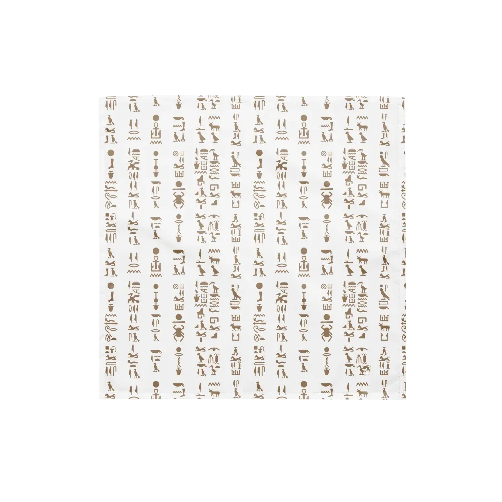 Isis White Hieroglyphs Queen Goddess Bandana product image (1)
