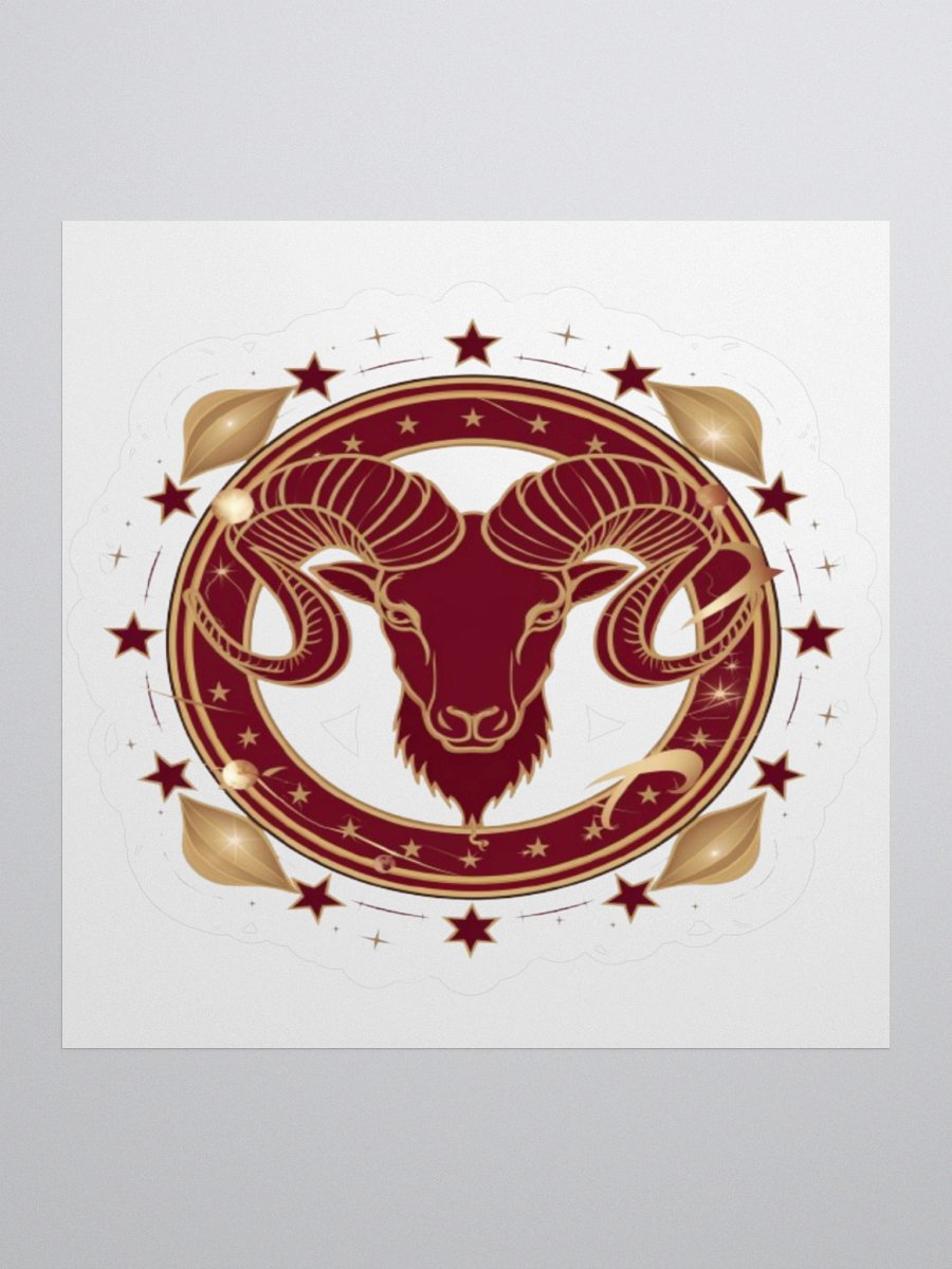 Aries Zodiac Kisscut Sticker - Exclusive Design by TDS Music product image (2)