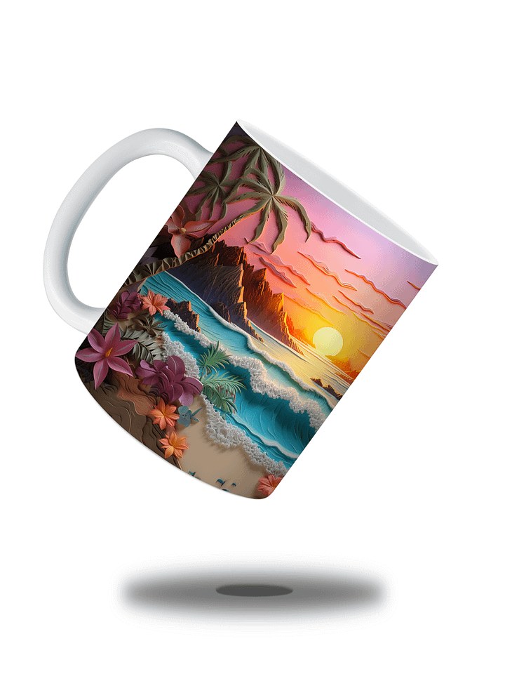 New ProductTropical Sunset Paradise 11oz Coffee Mug – Vibrant Beach Scene Ceramic Cup – Perfect for Coffee, Tea, or Coastal-Themed Déco product image (2)