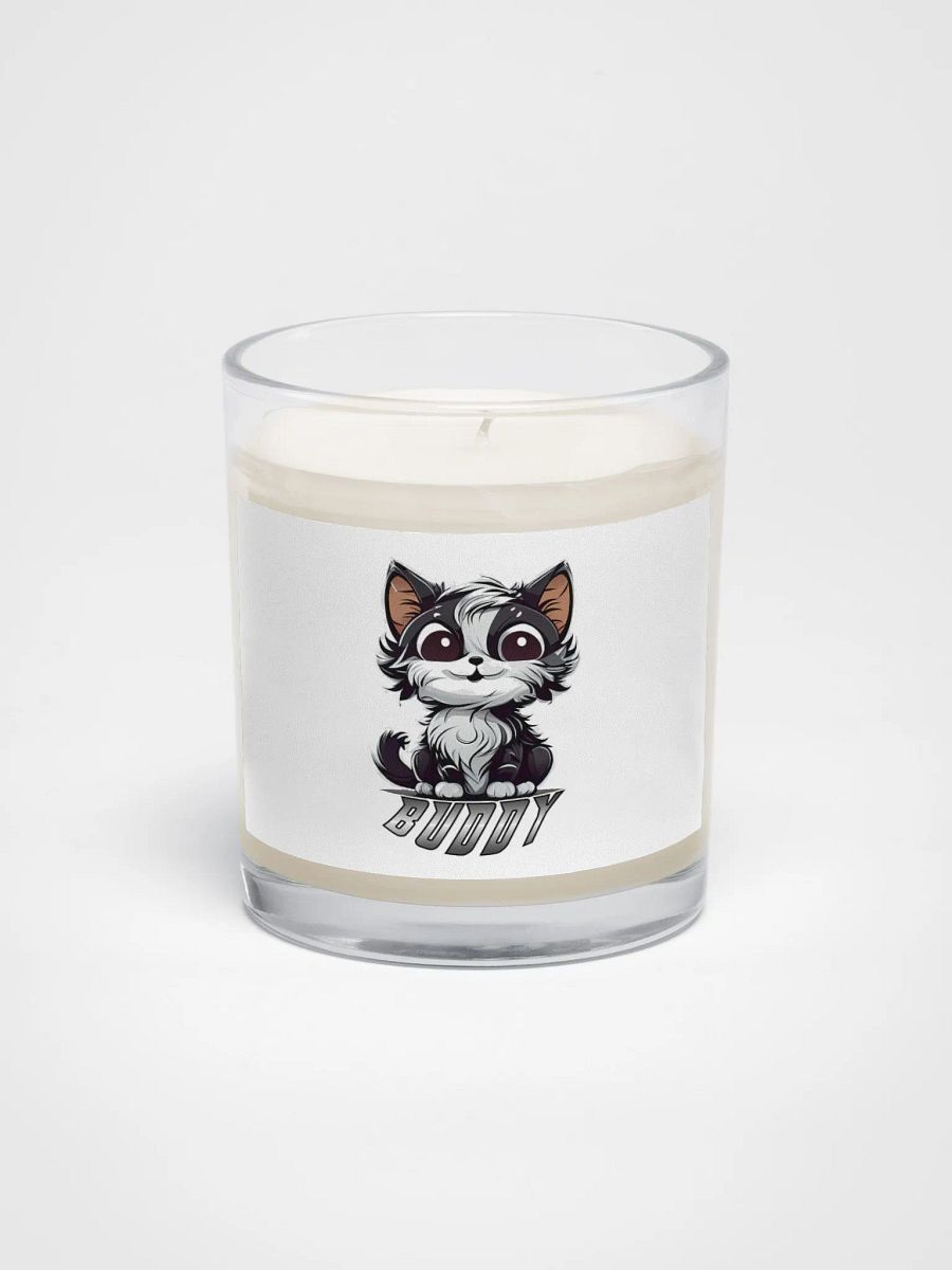 Buddy Soy Wax Candle In A Clear Glass Jar product image (1)