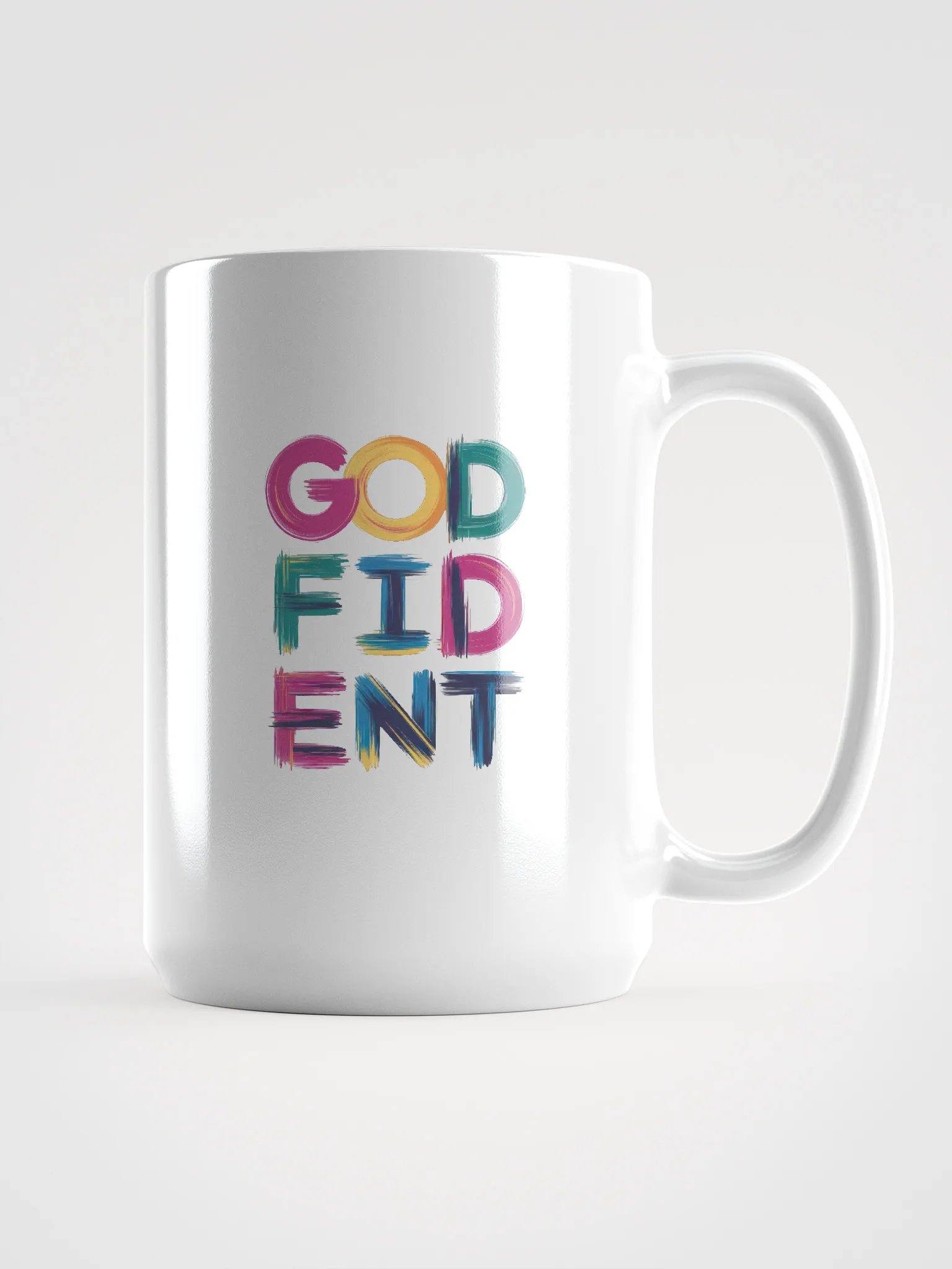 GODFIDENT Brushstroke White Mug product image (1)