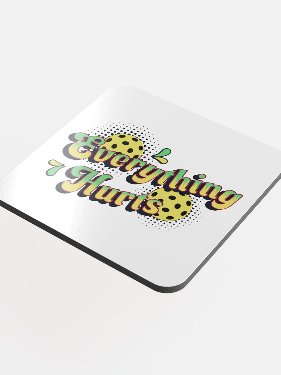 Everything Hurts Pickleball Vibrant Pain Coaster Set product image (1)