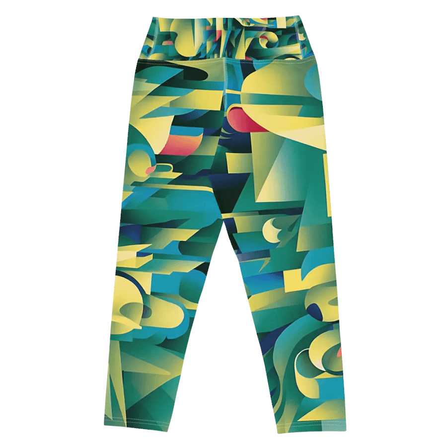 Abstract Lithographic Pattern Design Yoga Capri Legging - V8 product image (7)
