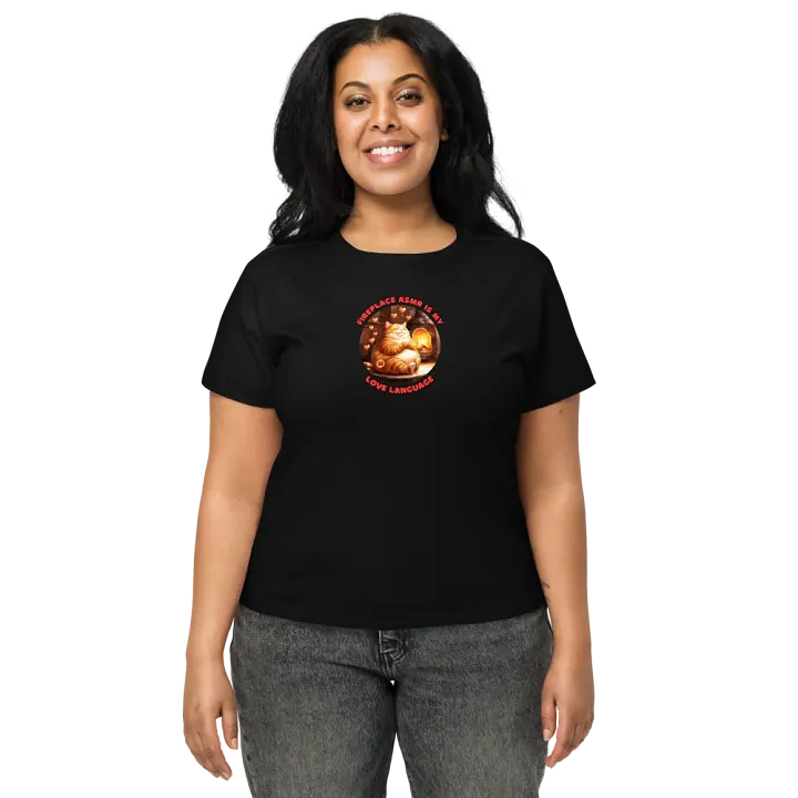 Cozy Cat - Fireplace ASMR is my Love Language | High Waisted Tee product image (2)