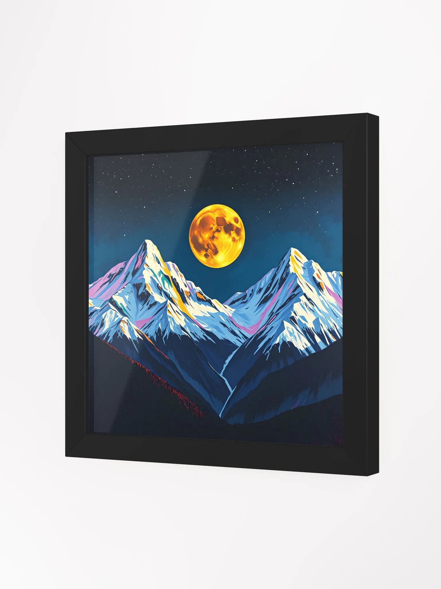 alberta rockies, Vibrant Matte Poster in Ayous Wood Frame product image (10)