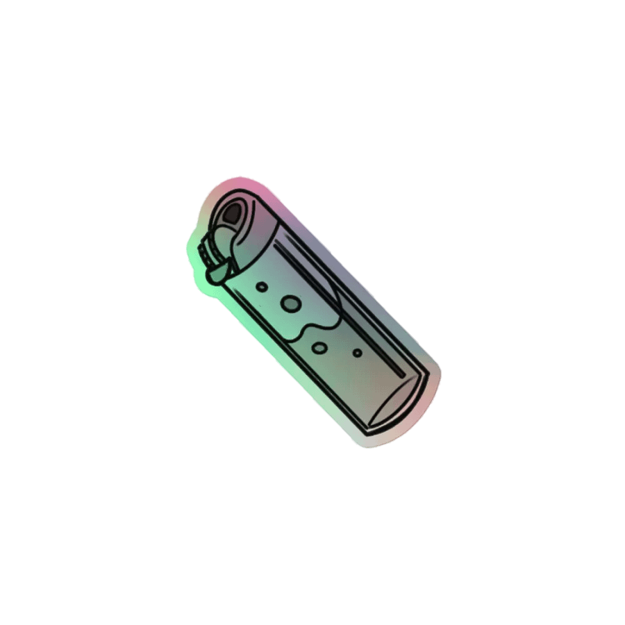Lit Flame - Holographic Sticker product image (1)