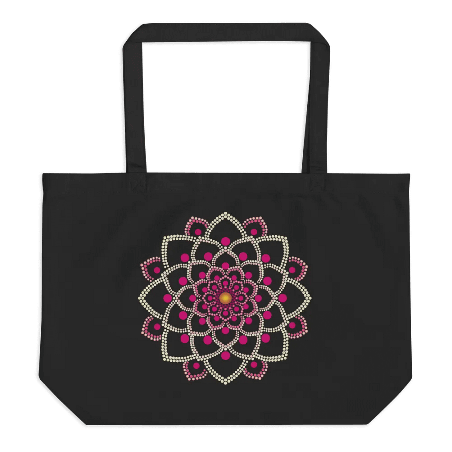 Simple Pink Mandala Organic Cotton Tote Bag product image (3)