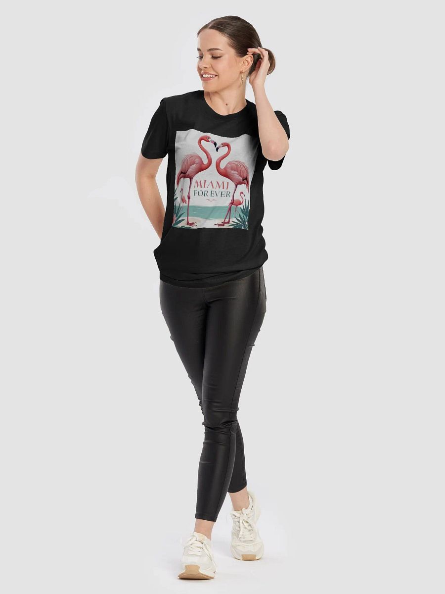 Miami Flamingo Heart T-Shirt product image (10)
