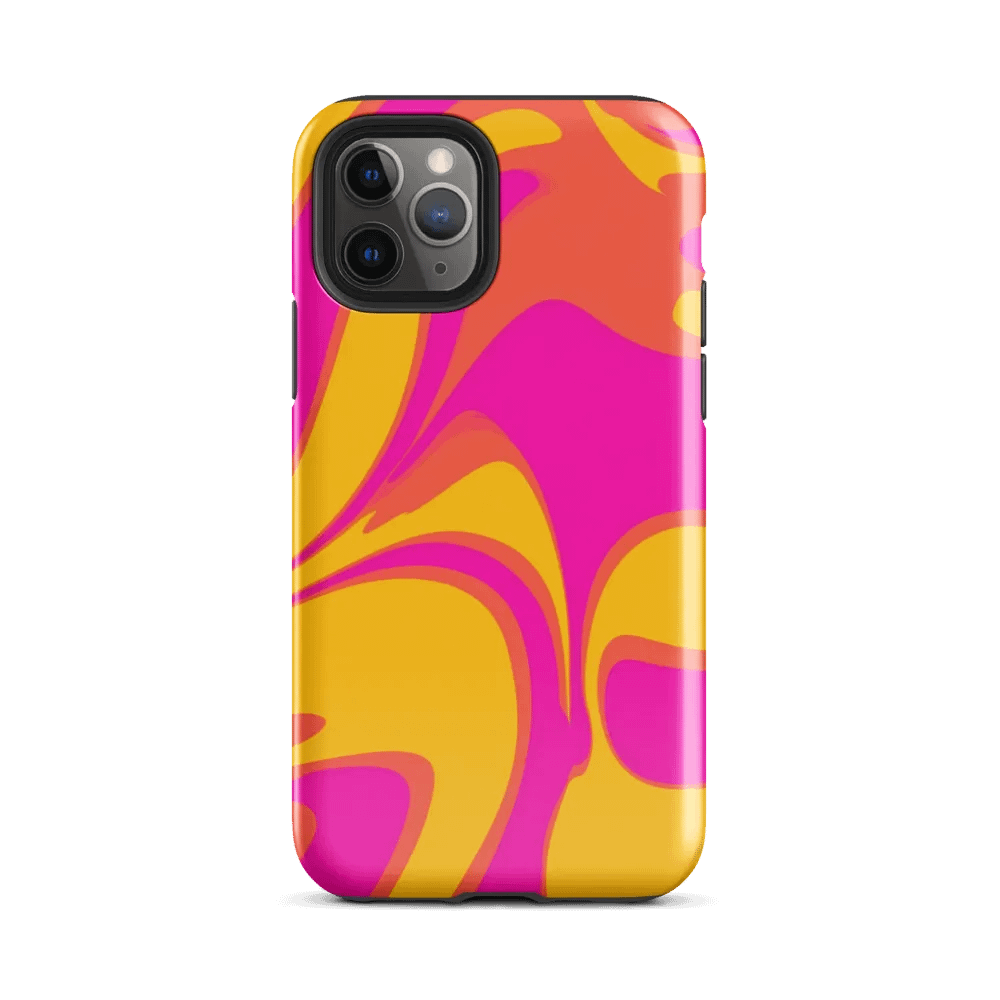 Pink and Yellow Psychedelic Swirls iPhone® Tough Case product image (27)