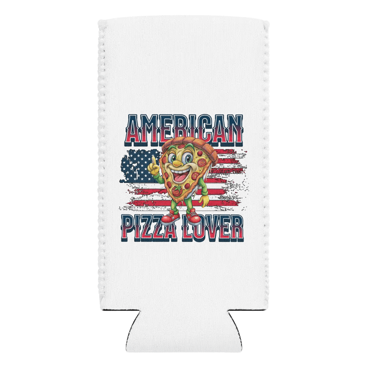 American Pizza Lover Patriotic Can Cooler product image (2)
