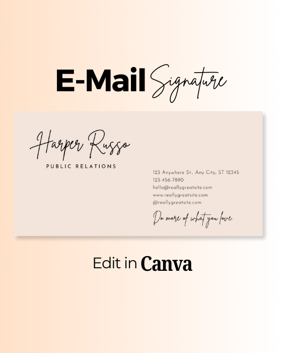 Minimal Elegant Modern Email Signature product image (1)