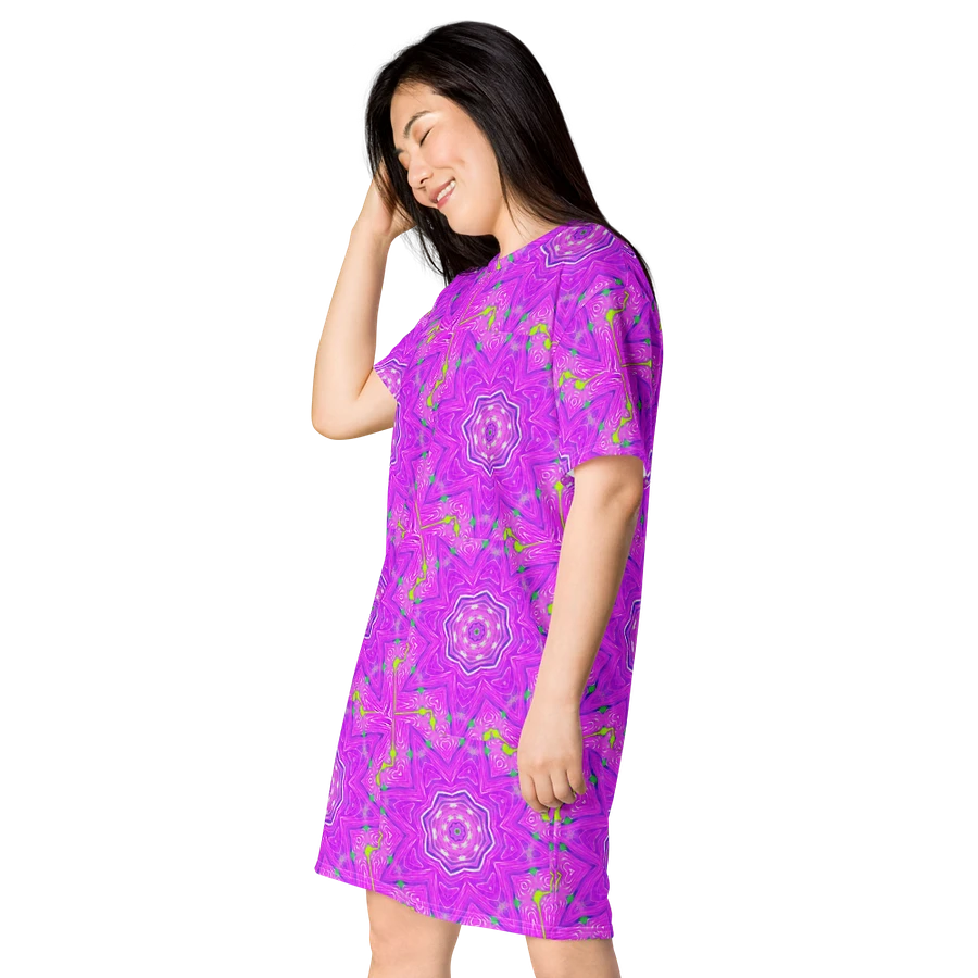That Abstract Pink Neon Star Too T Shirt Dress product image (6)