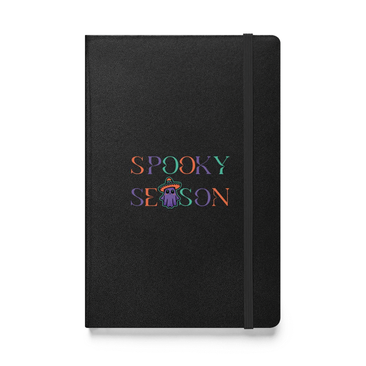 Spooky Season Sombrero Ghost Colorful Hardcover Bound Lined Notebook product image (1)