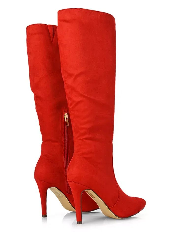 Womens Knee High Boots Ladies Pointed Toe Stiletto Heel Party Formal Long Shoes product image (2)
